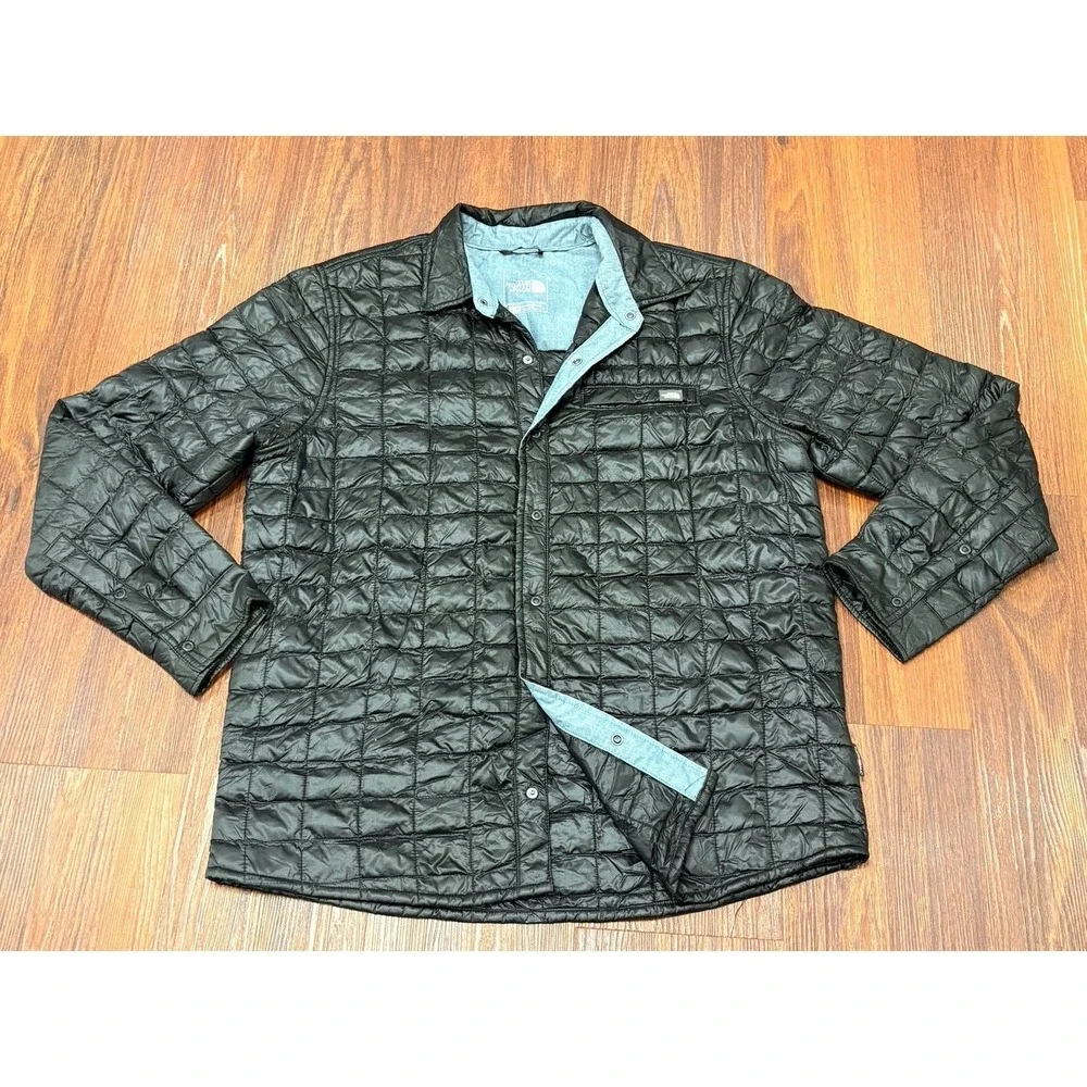 The North Face Reyes ThermoBall Insulated‎ Button Shirt Jacket Black Men L C916